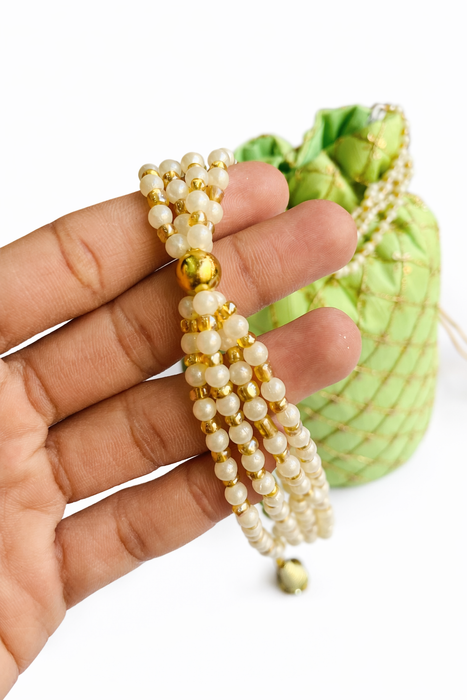 Beaded Potli Bag Bridal Jaal Drawstring Purse