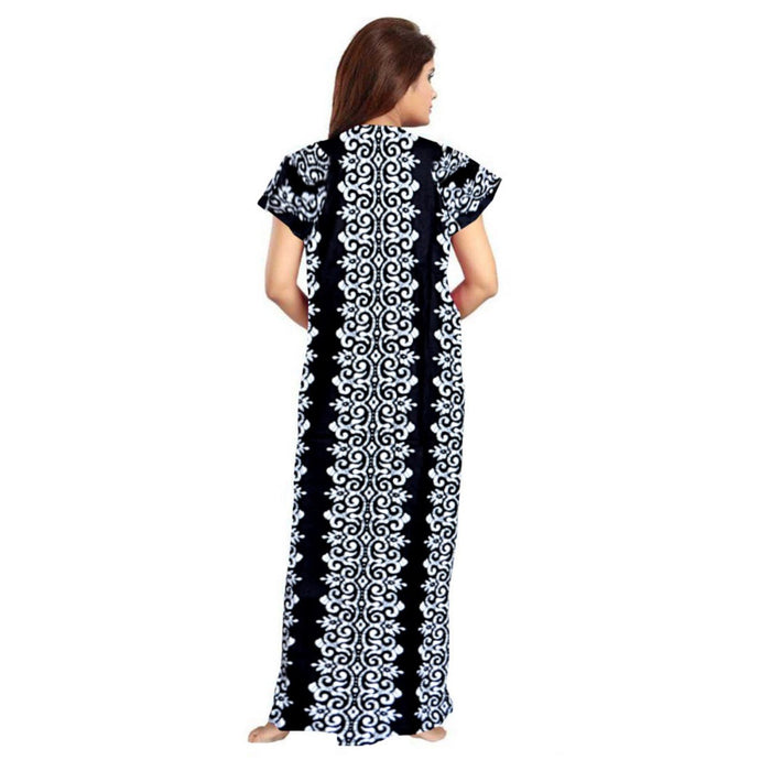 Women's Cotton Night Maxi 2-Piece Set – Free Size Nightgown Combo for Women's Wear