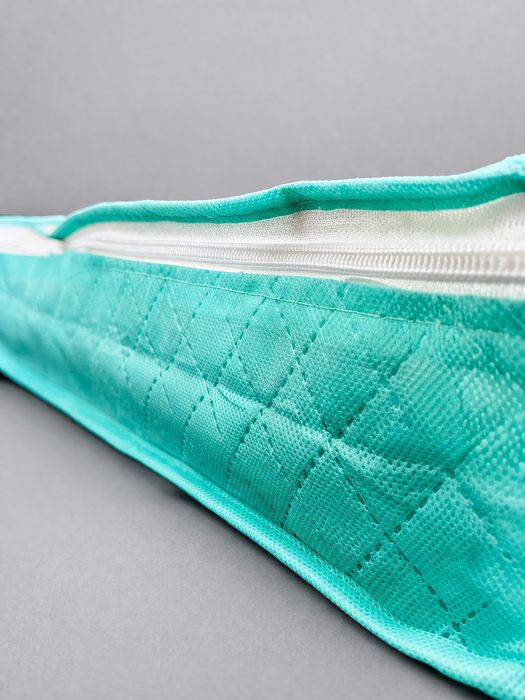 Green Saree Organizer with Transparent Cover | Non Woven Storage Bag with Zip Closure