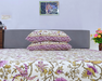 Buy Now Multicolor Floral Print Cotton Bedsheet With Pillow Cover Set