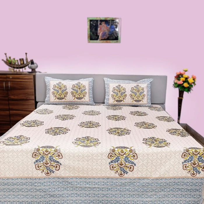 Marika Textiles Bedsheet Hand-Block, Coverlet Bed Decor Bedspread Buy Online Bedsheet