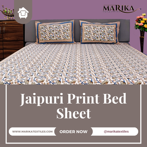 Buy Multicolour Double Size Premium Ouality Cotton Bedsheet | Shop Now