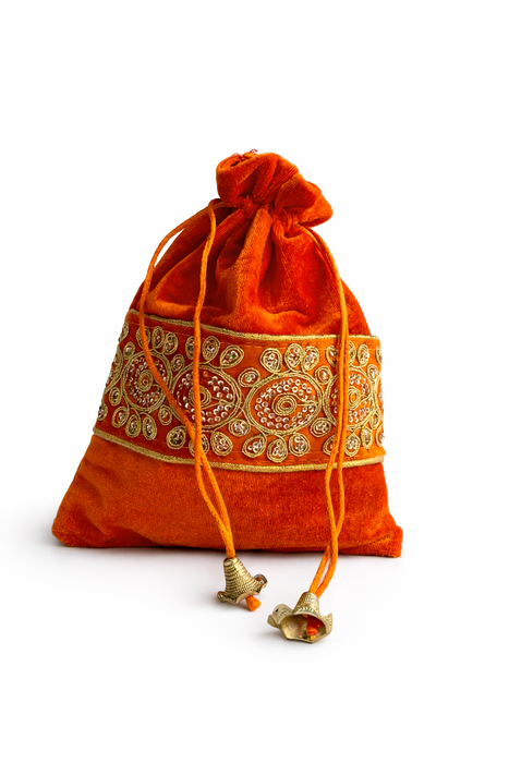 Velvet Potli Bag for Wedding Bridal Gift Pouch