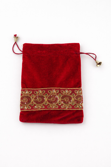 Velvet Potli Bag for Wedding Bridal Gift Pouch