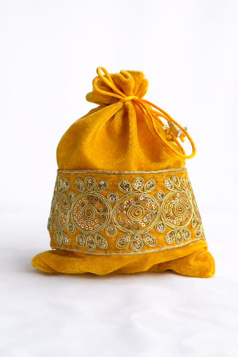 Velvet Potli Bag for Wedding Bridal Gift Pouch