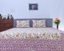 Buy Now Multicolor Floral Print Cotton Bedsheet With Pillow Cover Set