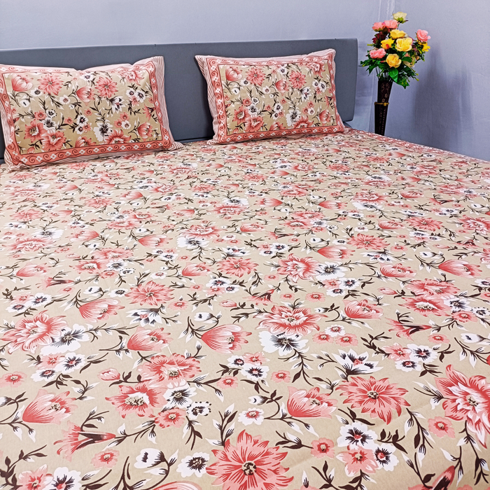 Luxurious King Size Indian Bedsheet Jaipuri Print Bedsheet | Buy Now