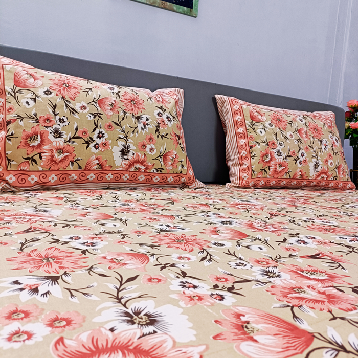 Luxurious King Size Indian Bedsheet Jaipuri Print Bedsheet | Buy Now