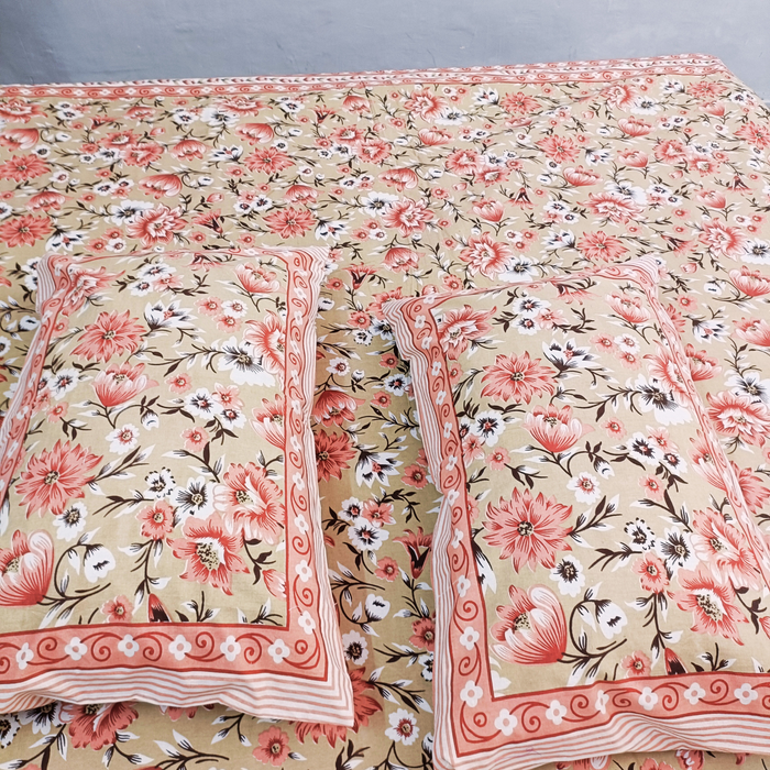 Luxurious King Size Indian Bedsheet Jaipuri Print Bedsheet | Buy Now