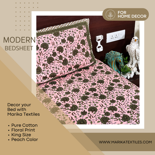 Pink Colour Exclusive Cotton Bedsheet For Your Bedding | Shop Now