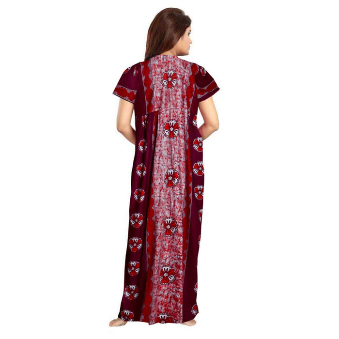 Marika Textiles presents a 2pc Set of Floral Print Cotton Nighties for Women in Maxi style