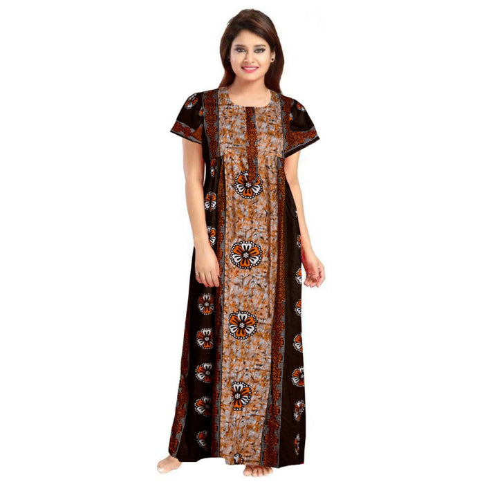 Marika Textiles presents a 2pc Set of Floral Print Cotton Nighties for Women in Maxi style