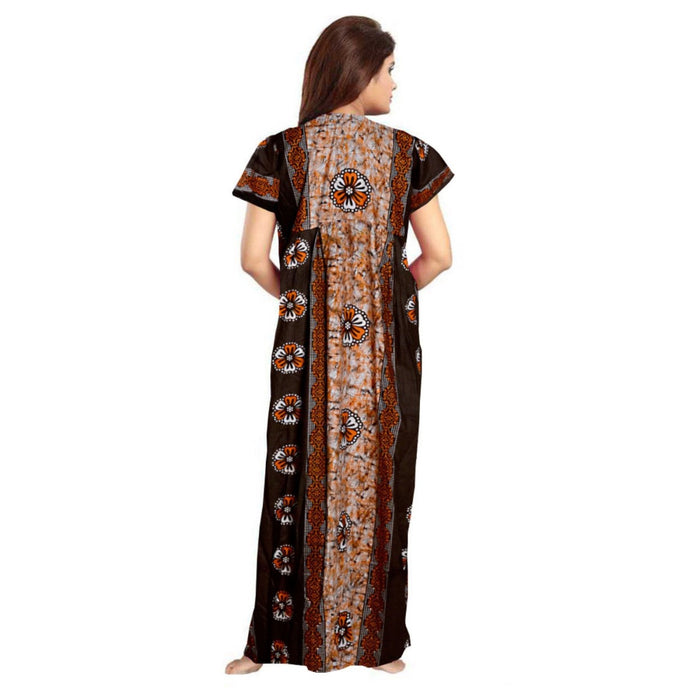 Marika Textiles presents a 2pc Set of Floral Print Cotton Nighties for Women in Maxi style