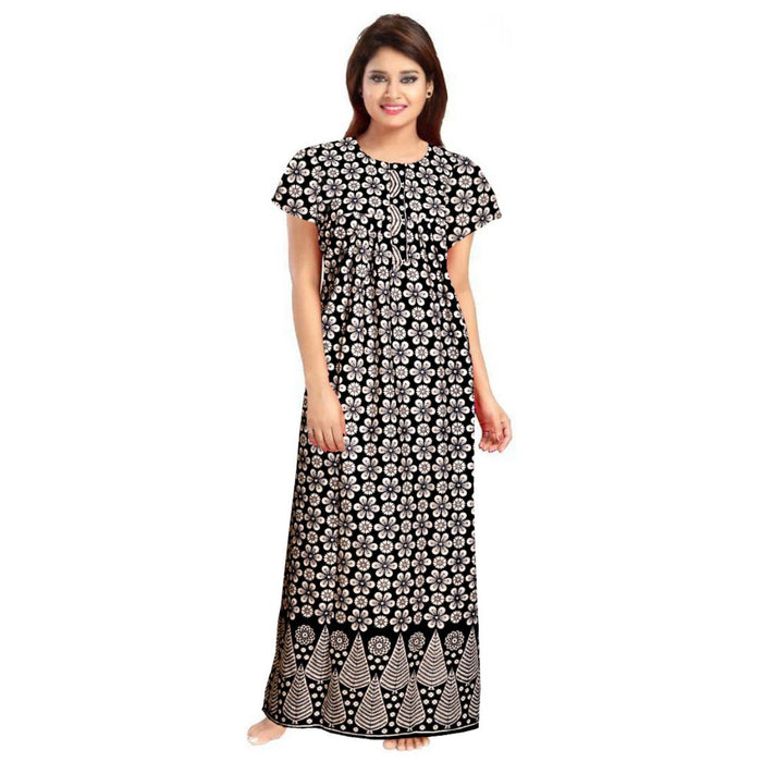 Cotton Maxi Women's Wear 2-Piece Night Dress Combo Set from Marika Textiles