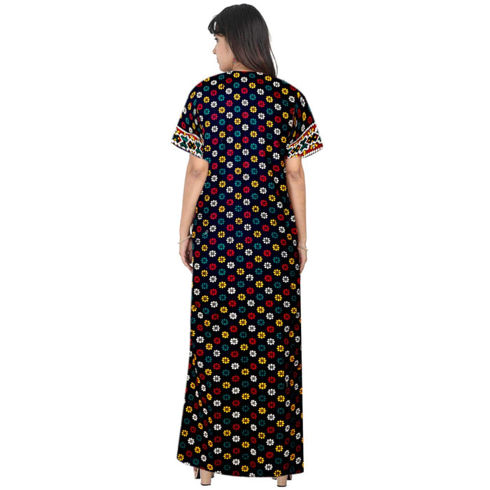 2-piece Cotton Women's Night Wear Maxi Dress Combo Set