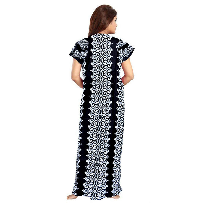 Casual Wear Women's 2-Piece Set of 100% Cotton Maxi Nighties Combo