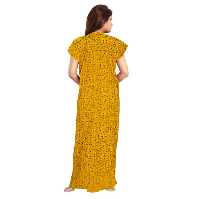 2-Piece Set of 100% Cotton Women's Maxi Sleepwear Dress Combo Available Online