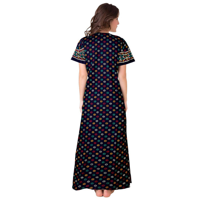 Indian Cotton Women's Maxi Night Dress 2pc Set from Marika Textiles