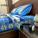 Buy Now Floral Print Turquoise Blue Colour Cotton Bedsheet | Indian Bedsheet