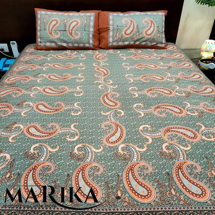 Paisley Print Pure Cotton Bedsheet For Your Bedding | Buy Online Bedsheet