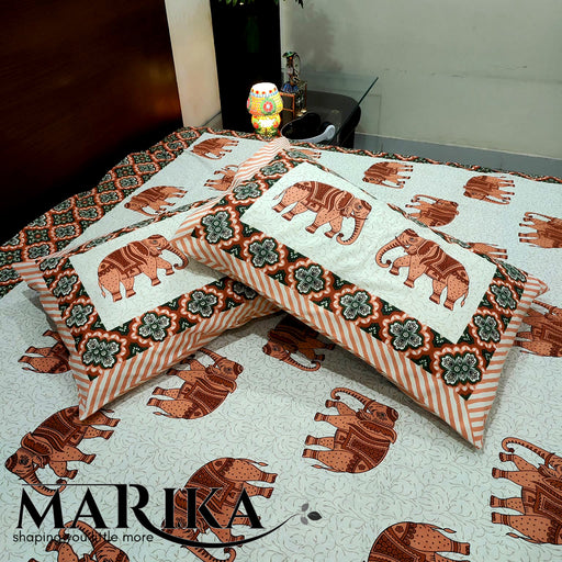 Indian Cotton bedsheet Animal Print Bedspread Queen Size Coverlet | Buy Now