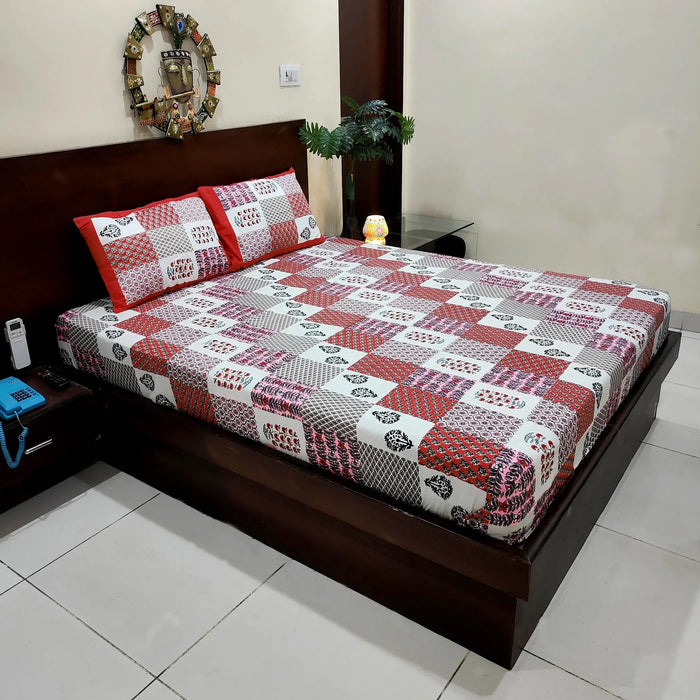 Buy at Low Price Cotton Bedsheet with 2 Pillow Covers Set