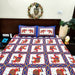 Indian Bedcover Animal Print Coverlet Blue Queen Size | Buy Online Bedsheet