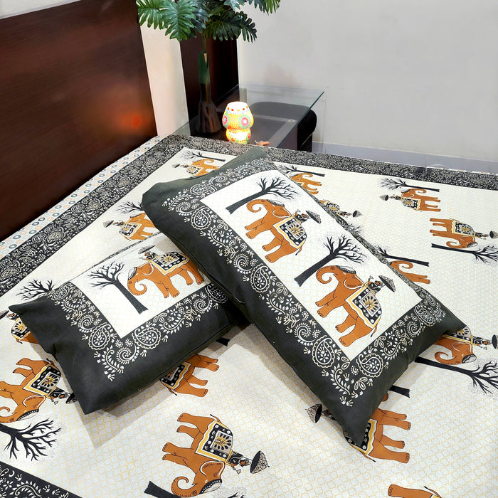 Buy Online Animal Print Bedsheet For Beutiful Bedding With 2 Pillow Cover Set