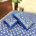 Floral Print Blue Colour Cotton Bedsheet with 2 Pillow Covers | Buy Online Bedsheet