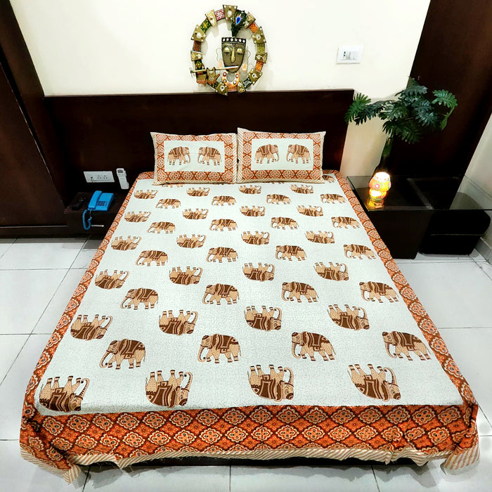 Pure Cotton Bedsheet Bed Decor Coverlet Indoor Bedcover, Bedsheet from Marika Textiles