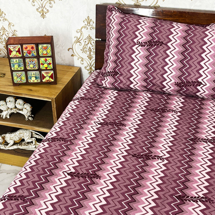 Purple Cotton Bedsheet from Marika Textiles, Indian Bedspread and Bedding Coverlet for Bed Decor