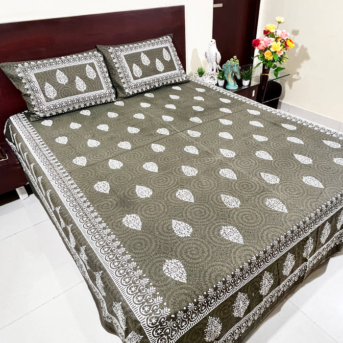 Cotton Bedsheet with 2 Pillow Cover Indian Design Bedcover | Buy Now