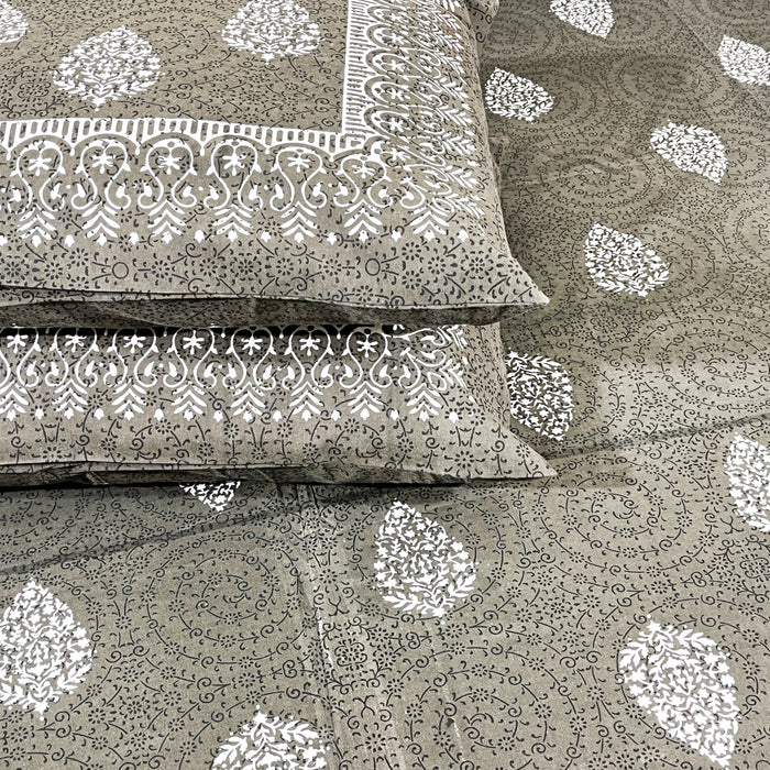 Cotton Bedsheet with 2 Pillow Cover Indian Design Bedcover | Buy Now