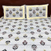 King Size Bedsheet Blue Floral Print Bedcover With Pillow Covers | Shop Now