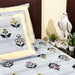 King Size Bedsheet Blue Floral Print Bedcover With Pillow Covers | Shop Now