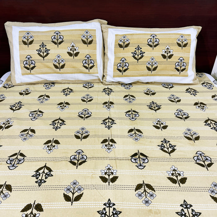 Buy Beutiful & Decorative Bedsheet For Your Bedding Yellow Colour | Pillow Covers