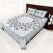 Cotton 3D Printed Bedsheet Grey Colour King Size with 2 Pillow Cover Set | Shop Today