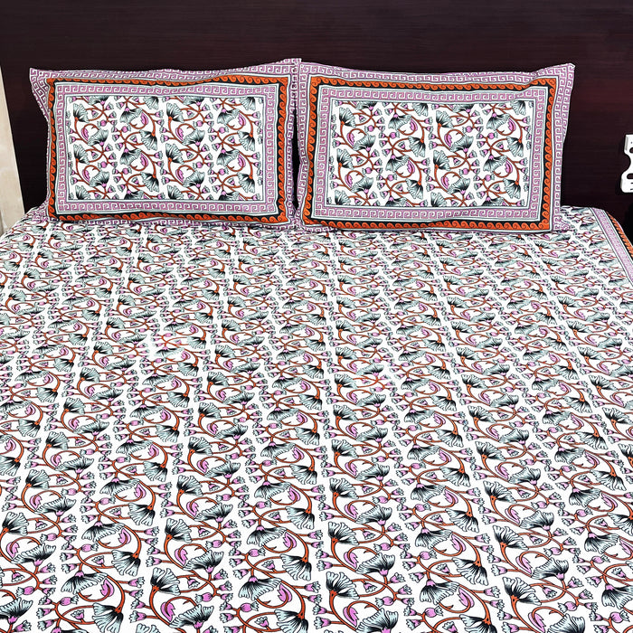 Buy Now Pink Colour Cotton Bedsheet For Your Bedding | With Pillow Covers Set