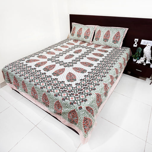 Multicolour Pure Cotton Bedsheet with 2 Pillow Cover Set | Buy Now