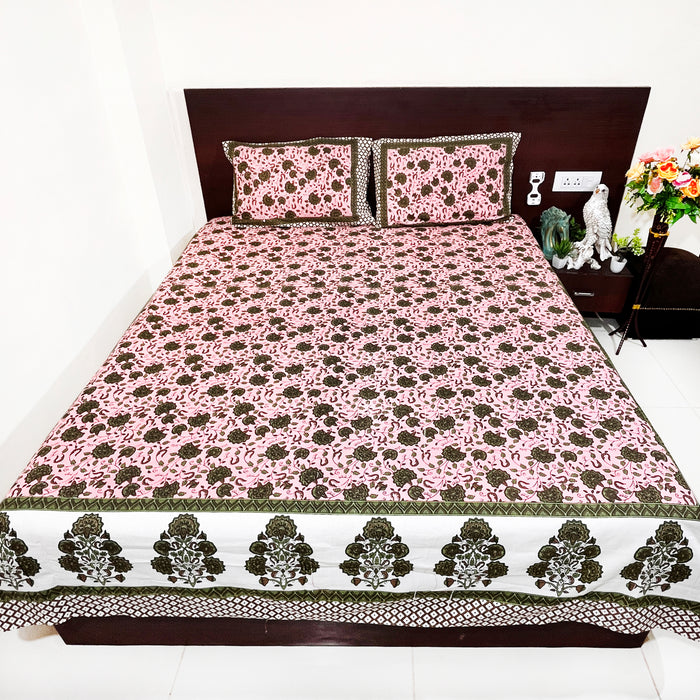 Pink Colour Exclusive Cotton Bedsheet For Your Bedding | Shop Now