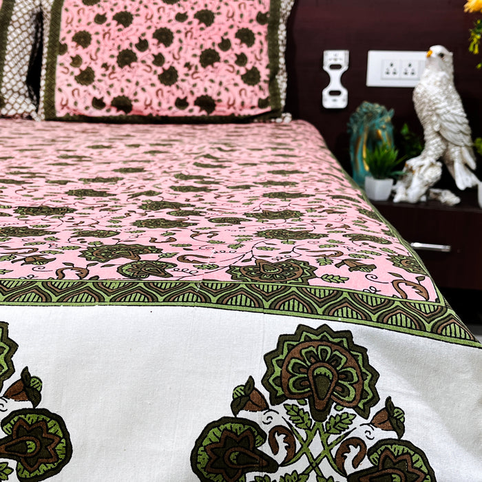 Pink Colour Exclusive Cotton Bedsheet For Your Bedding | Shop Now