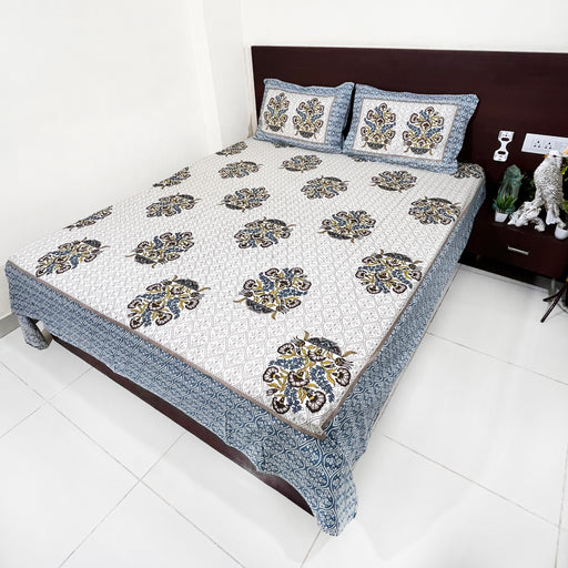 Floral Print King Size Bedsheet Home Decor Bedspread | Shop Now