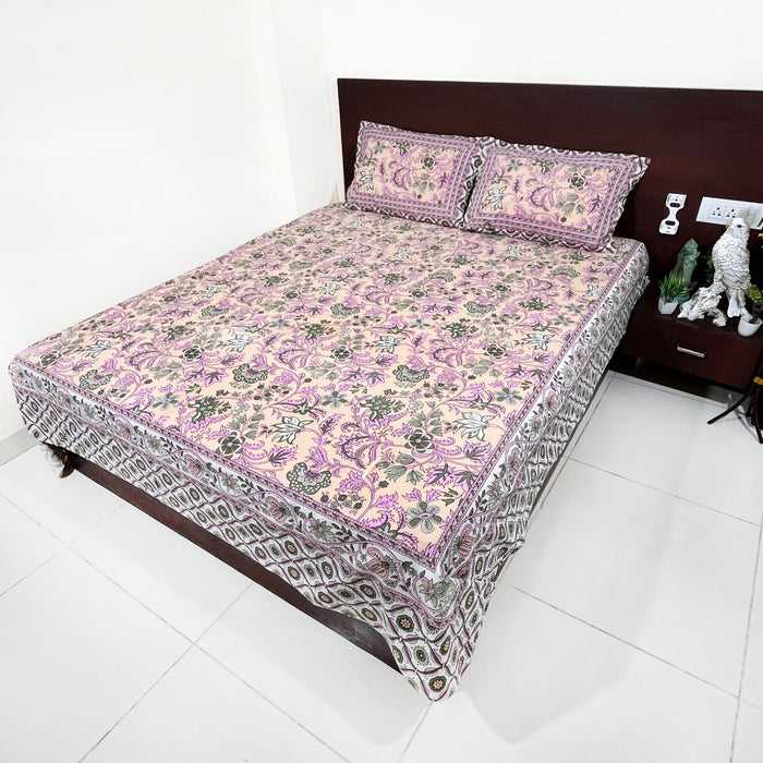 Pure Cotton Bedsheet with 2 Pillow Cover Traditional Bedcover King Size Bedspread Buy Online Bedsheet