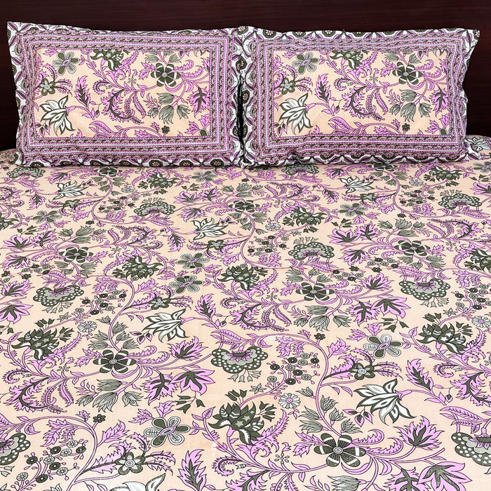 Pure Cotton Bedsheet with 2 Pillow Cover Traditional Bedcover King Size Bedspread Buy Online Bedsheet