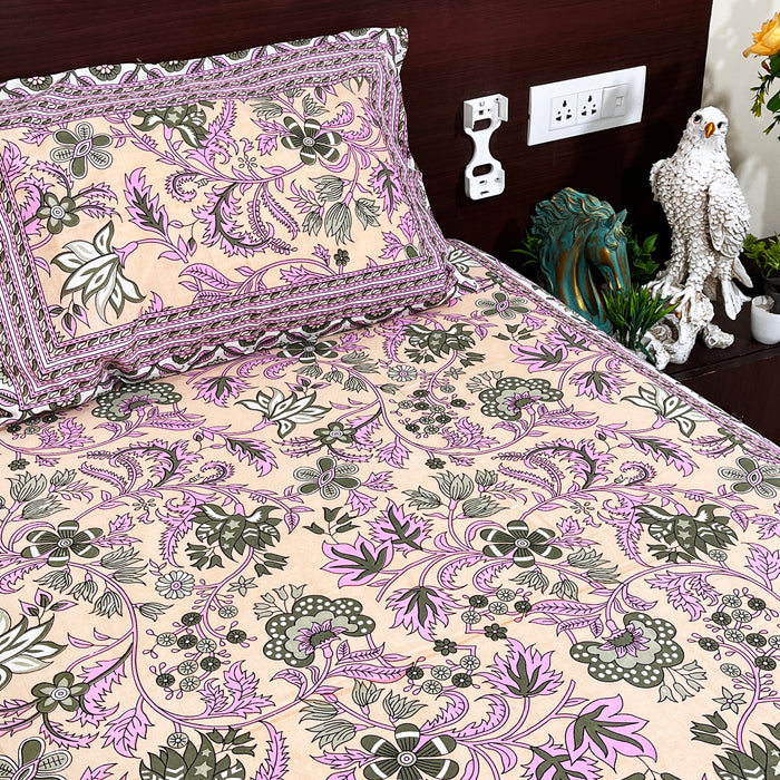 Pure Cotton Bedsheet with 2 Pillow Cover Traditional Bedcover King Size Bedspread Buy Online Bedsheet