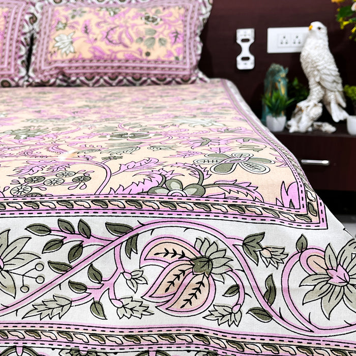 Pure Cotton Bedsheet with 2 Pillow Cover Traditional Bedcover King Size Bedspread Buy Online Bedsheet