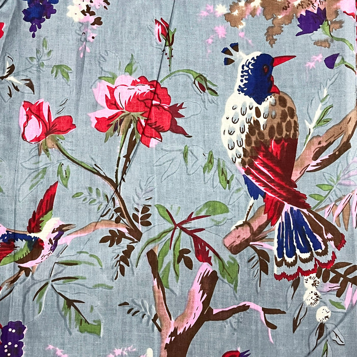 60x60 Cotton Bird Print Fabric, 90 GSM Material from Marika Textiles, Perfect for Garments