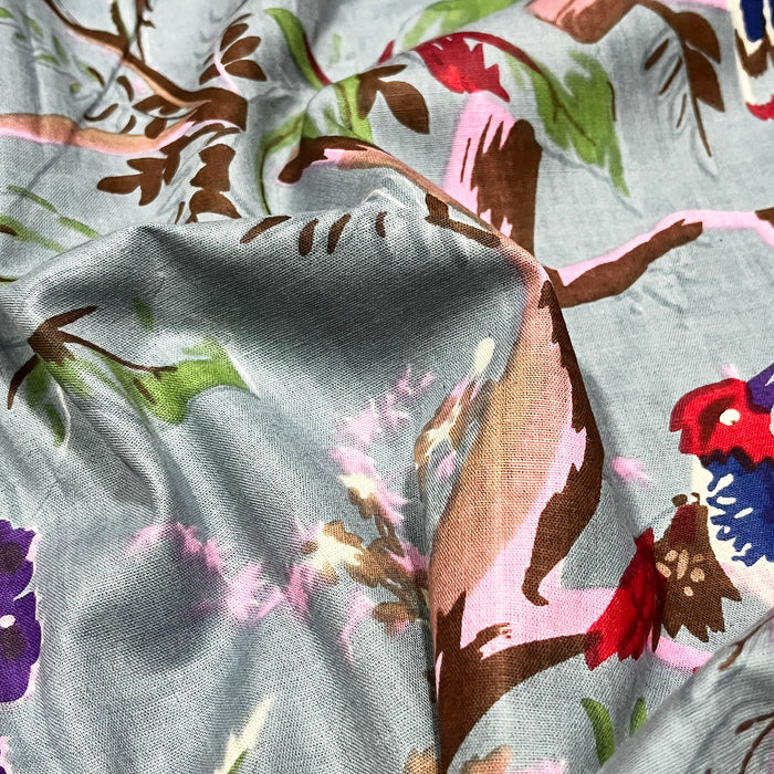 60x60 Cotton Bird Print Fabric, 90 GSM Material from Marika Textiles, Perfect for Garments