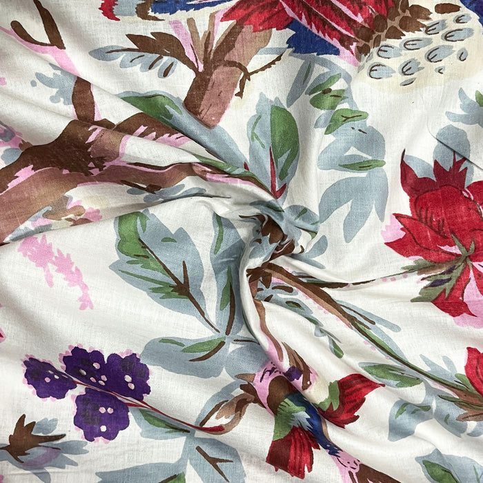 60X60 Cotton Bird Print Fabric 90 GSM Fabric Material Perfect for Dress from Marika Textiles