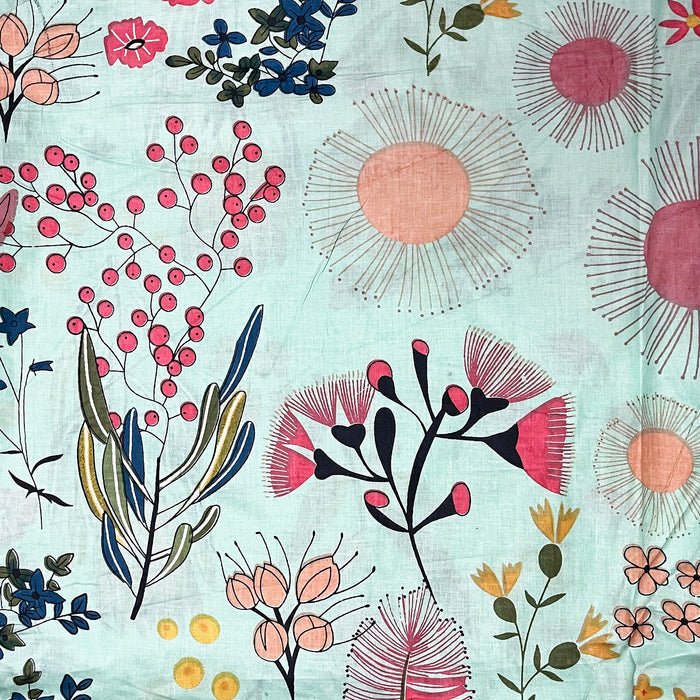 100% Pure Cotton Fabric Perfet for Garments 90 GSM Floral Print Fabric for Home Decor